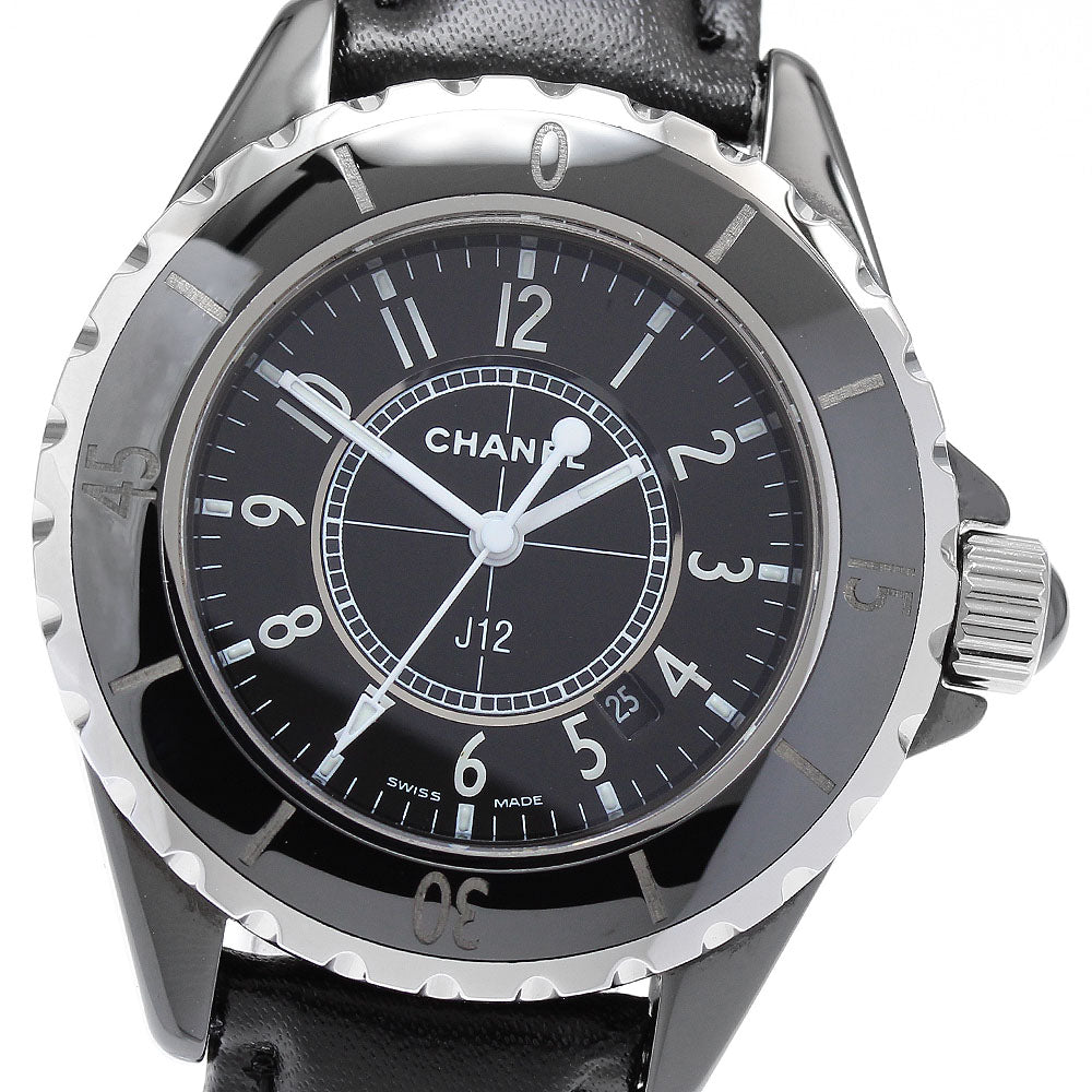 CHANEL H0682 J12 Black Ceramic 33mm Quartz Women's Watch (Good Condition)