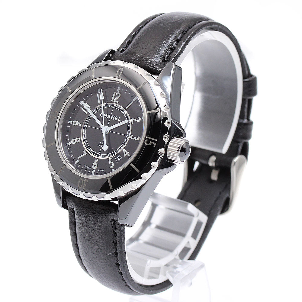 CHANEL H0682 J12 Black Ceramic 33mm Quartz Women's Watch (Good Condition)