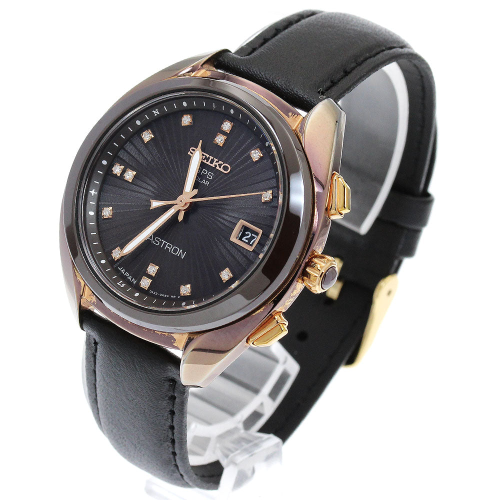SEIKO STXD004/3X22-0AA0 Astron Diamond Index Solar Radio Controlled Watch (Boys')
