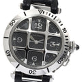 CARTIER W3106255 Pasha 38 N950 Convex Grid PT Bezel Automatic Men's Watch with Warranty Card
