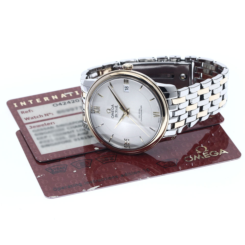 OMEGA 424.20.37.20.02.001 De Ville Prestige Co-Axial Chronometer Automatic Men's Watch with Warranty