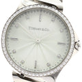 TIFFANY&Co. 60874859 Metro 2 Hand 8P Diamond Quartz Women's Watch Excellent Condition with Warranty.