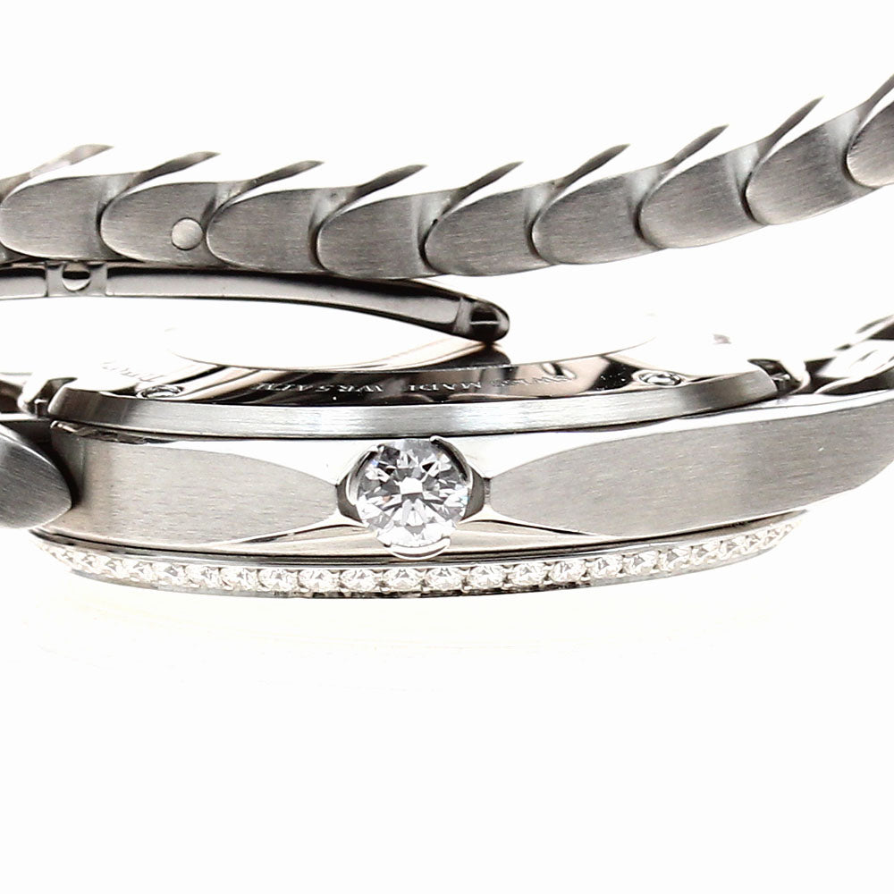 TIFFANY&Co. 60874859 Metro 2 Hand 8P Diamond Quartz Women's Watch Excellent Condition with Warranty.