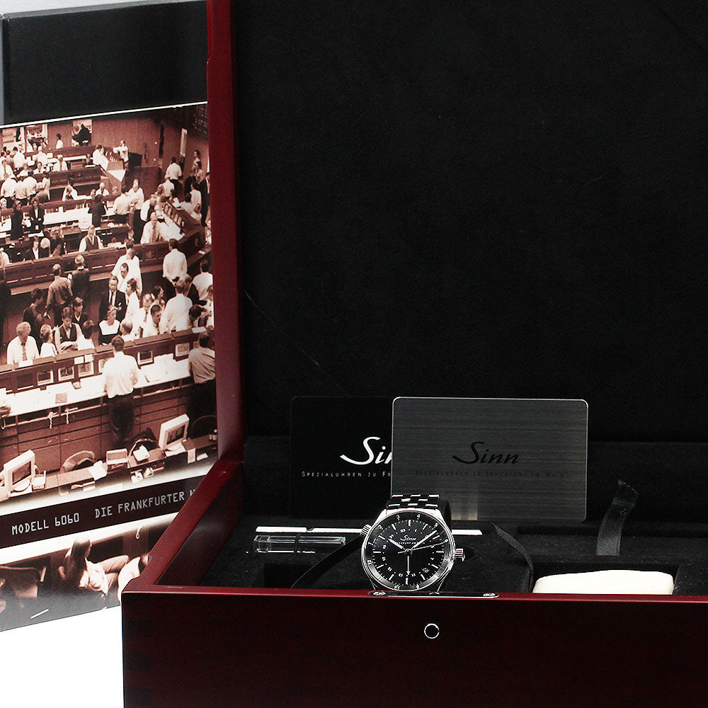 Sinn 6060 Financial Watch Date Dual Time Automatic Men's with Box and Warranty.