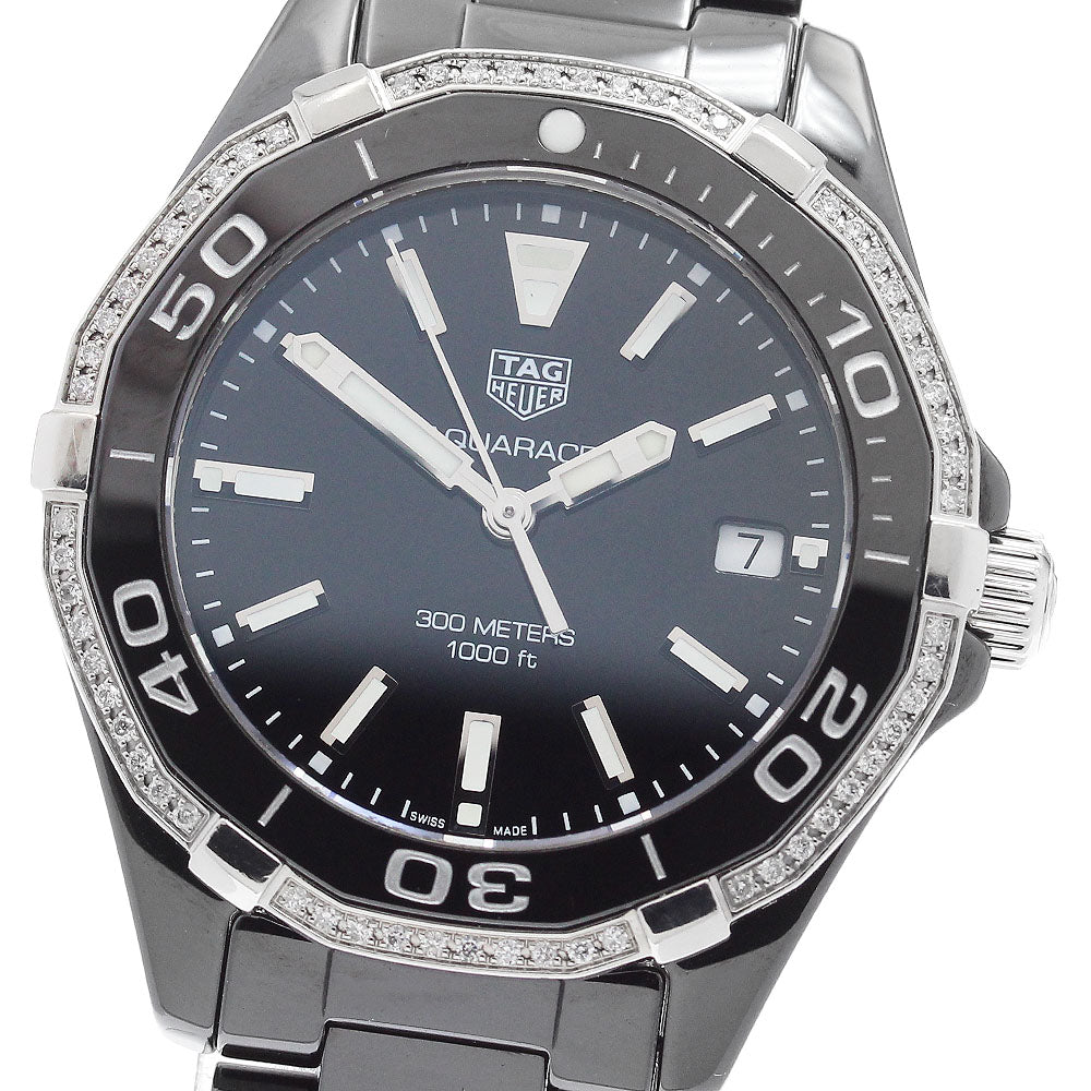 TAG Heuer Way1395 Aquaracer Diamond Bezel Date Quartz Ladies Watch Excellent Condition with Warranty.