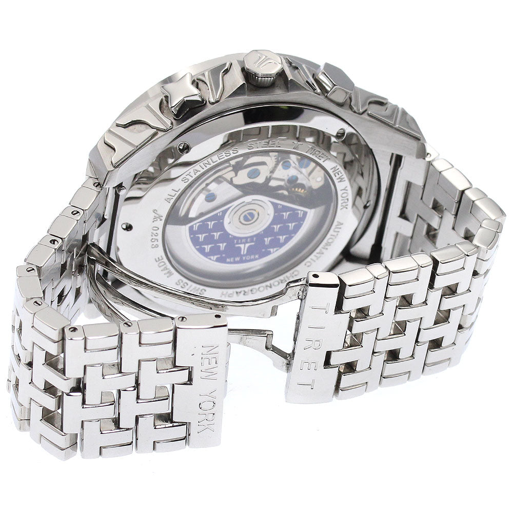 TIRET NEW YORK Chronograph Diamond Bezel Automatic Men's Watch with Box