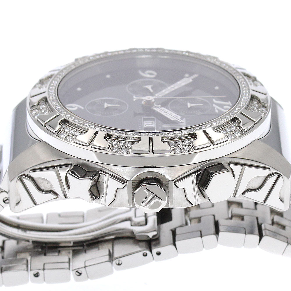 TIRET NEW YORK Chronograph Diamond Bezel Automatic Men's Watch with Box