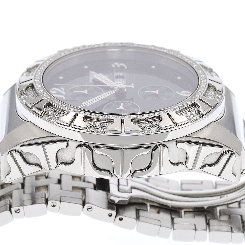 TIRET NEW YORK Chronograph Diamond Bezel Automatic Men's Watch with Box