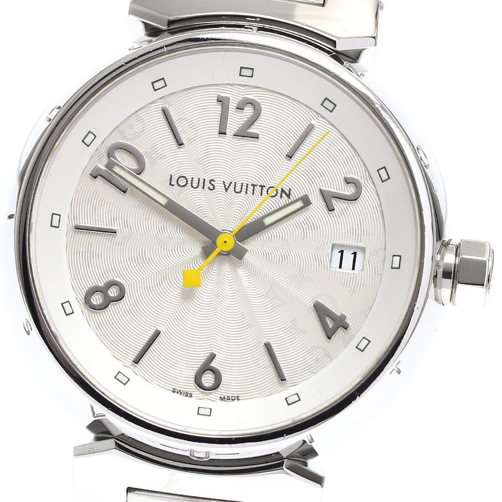 LOUIS VUITTON Q13130 Tambour Hologram Date Quartz Ladies Watch (Good Condition)