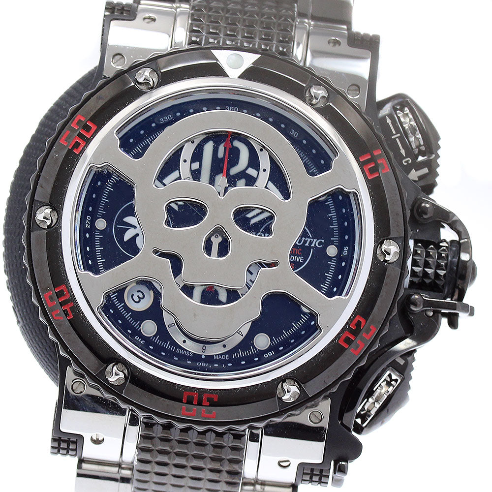 AQUANAUTIC Subcommander Skull Diamond Automatic Men's Watch
