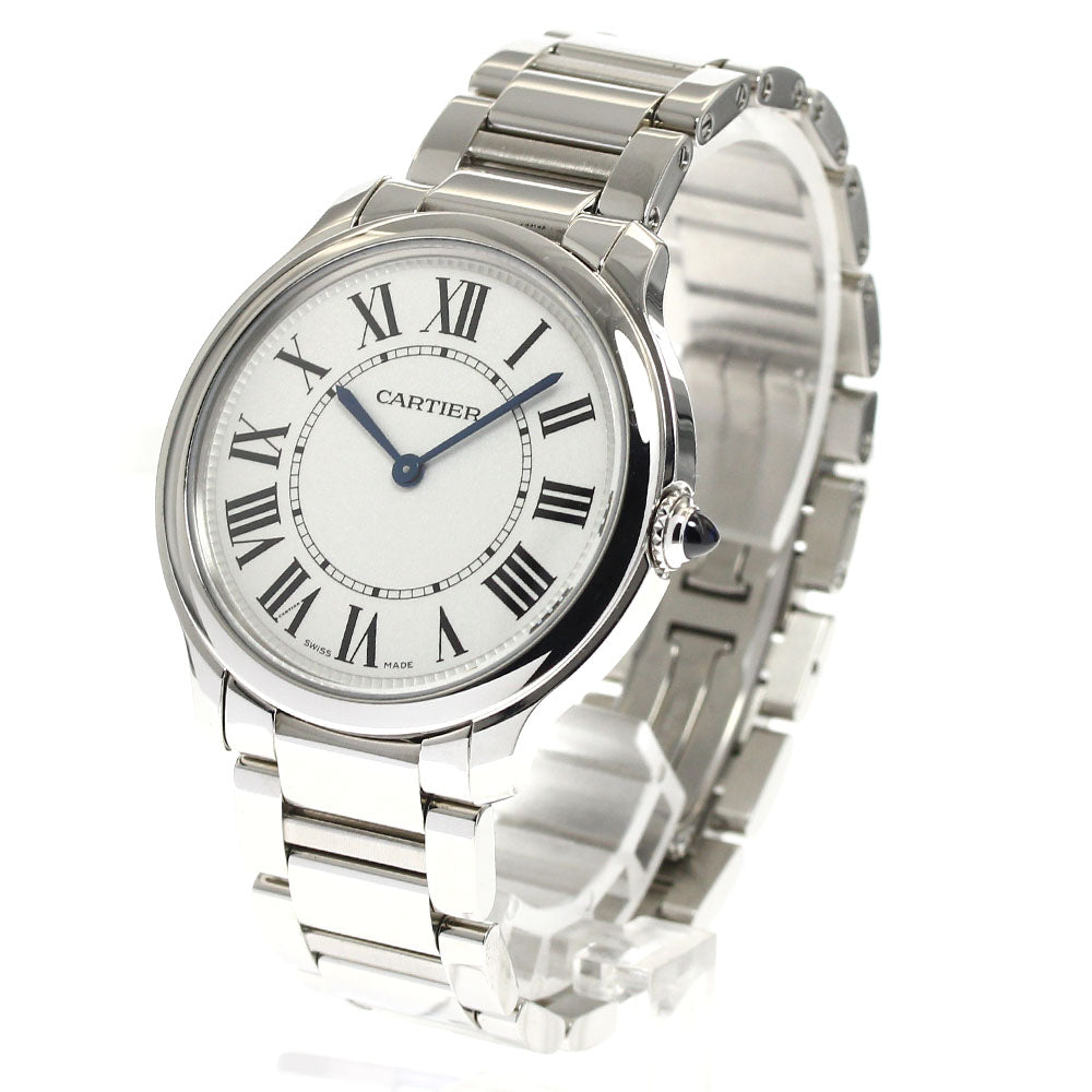 CARTIER WSRN0034 Ronde Must de 36mm Quartz Boys' Watch Excellent Condition with Warranty.