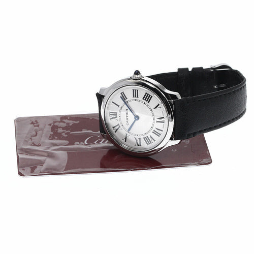 CARTIER WSRN0031 Ronde Must de 36mm Quartz Boys' Watch with Warranty