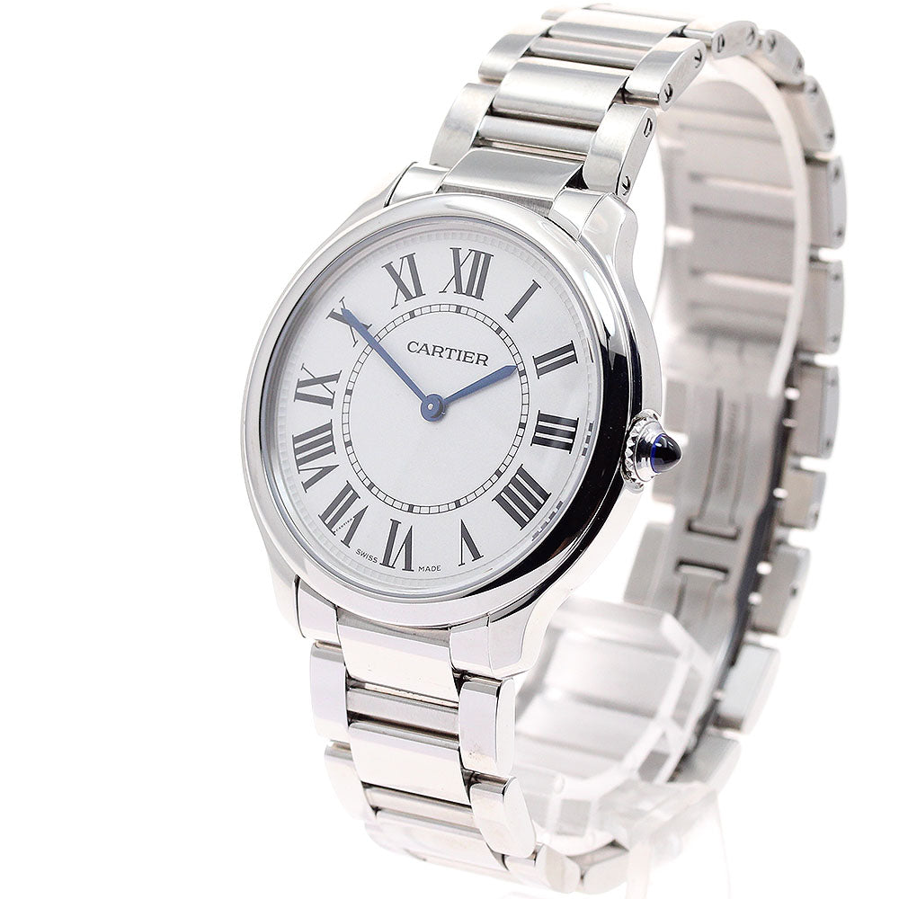 CARTIER WSRN0034 Ronde Must de 36mm Quartz Boys' Watch Excellent Condition with Warranty.