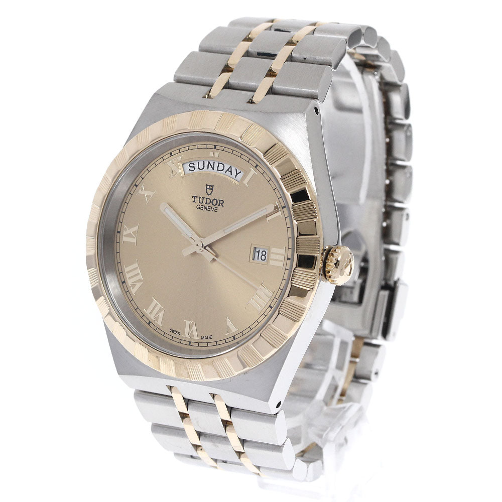 TUDOR 28603 Royal Day-Date YG Combination Automatic Men's Watch (Good Condition)