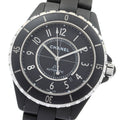 CHANEL H3131 J12 Matte Black Ceramic 42mm Automatic Men's Watch with Warranty Card