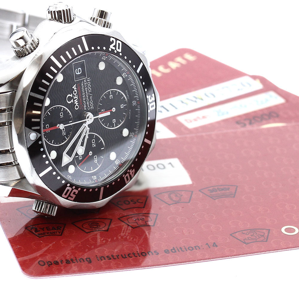 OMEGA 213.30.42.40.01.001 Seamaster Pro Diver's 300M Date Chronograph Automatic Men's Watch Excellent Condition with Warranty.