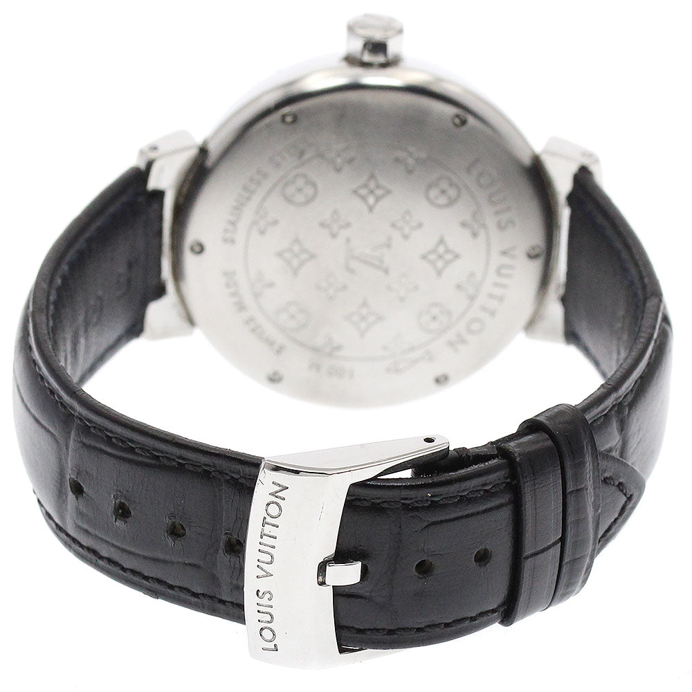 LOUIS VUITTON Q111G Tambour Date Lug Diamond Quartz Men's Watch