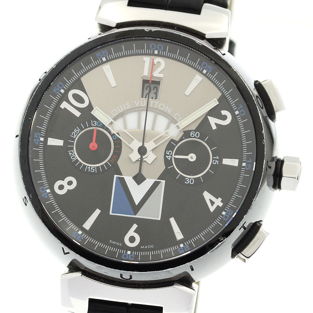 LOUIS VUITTON Q102G Tambour Regatta Date Chronograph Automatic Men's Watch
