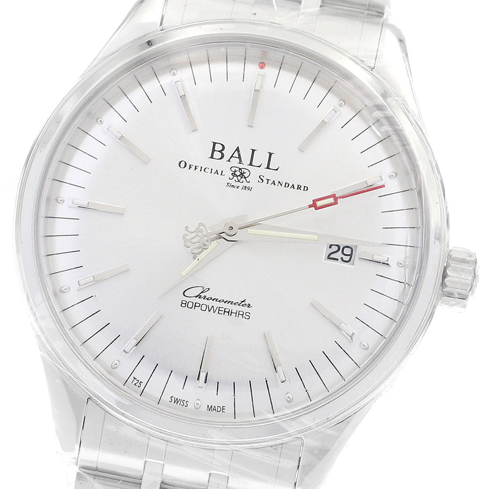 BALLWATCH NM3280D-S1CJ-SL Trainmaster Manufacture 80 Hours Automatic Men's Watch Unused with Warranty.