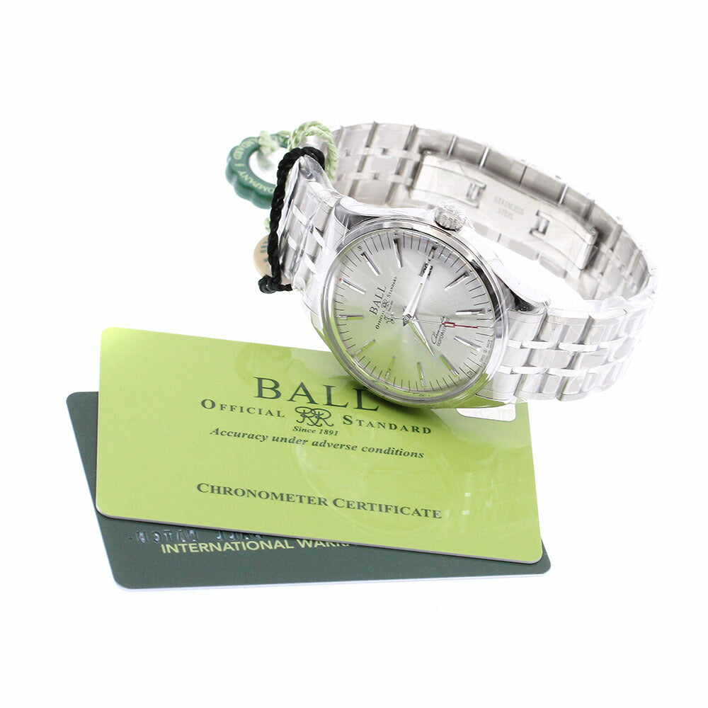 BALLWATCH NM3280D-S1CJ-SL Trainmaster Manufacture 80 Hours Automatic Men's Watch Unused with Warranty.