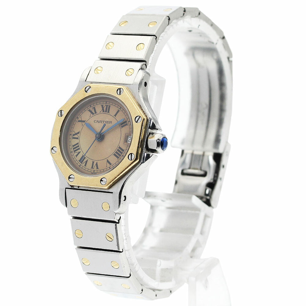 CARTIER W2001683 Santos Octagon SM Date Quartz Ladies Watch with Warranty