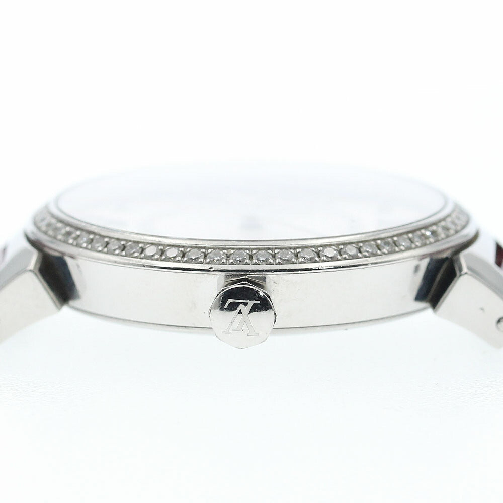 LOUIS VUITTON Q13ML Tambour Diamond Bezel 8P Diamond Quartz Women's Watch