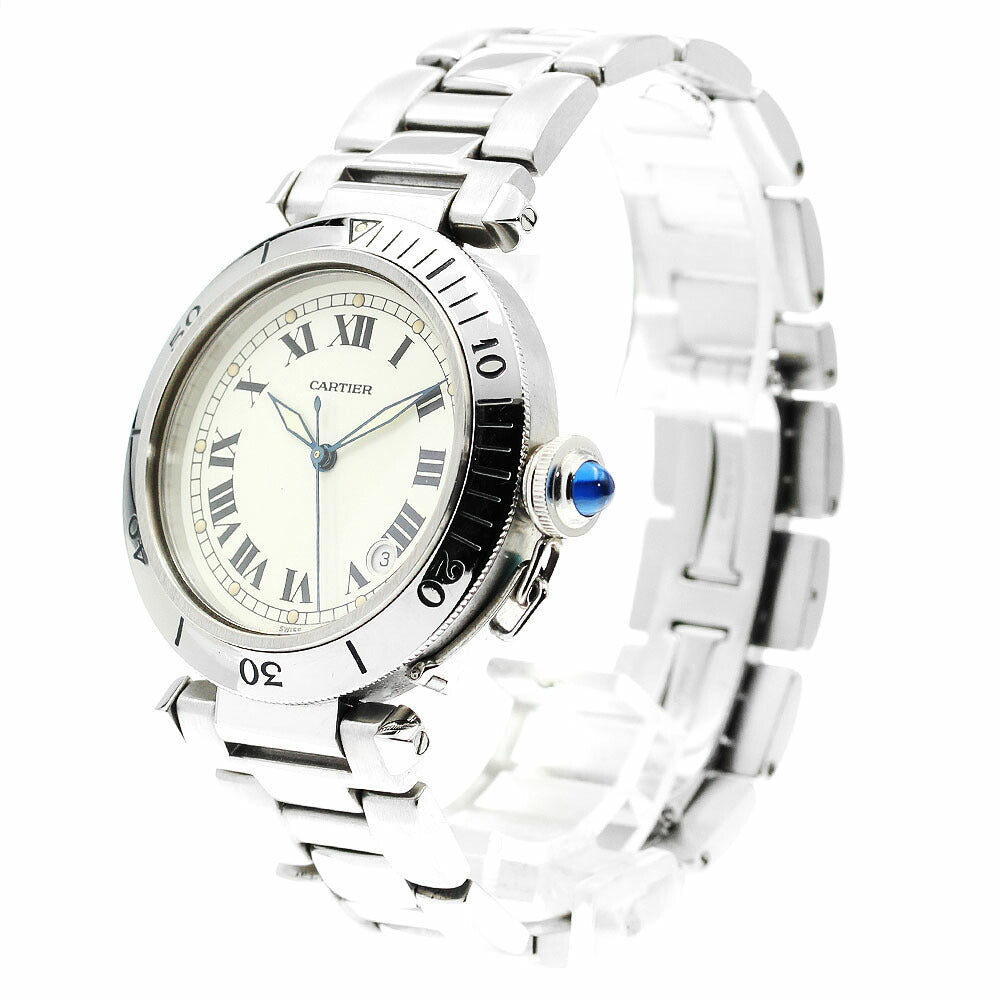CARTIER W31005H3 Pasha 38mm Early Model Roman Numerals Automatic Men's Watch