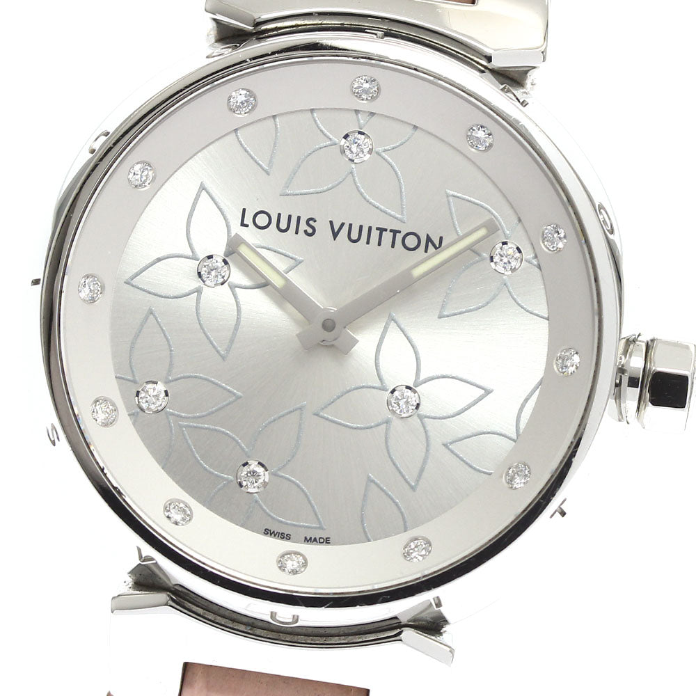 LOUIS VUITTON Q131F Tambour Lovely Diamond 18P Diamond Quartz Women's Watch with Box and Warranty