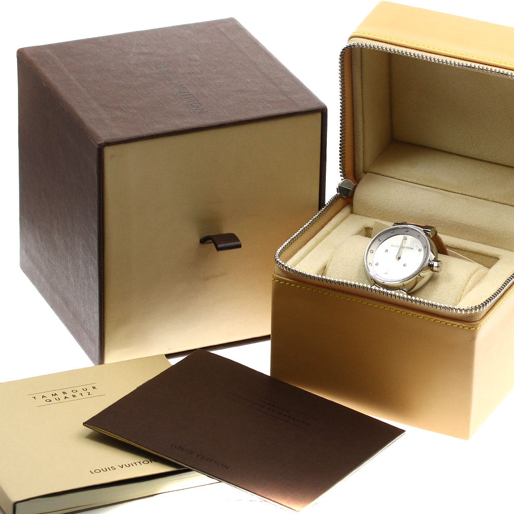 LOUIS VUITTON Q131F Tambour Lovely Diamond 18P Diamond Quartz Women's Watch with Box and Warranty
