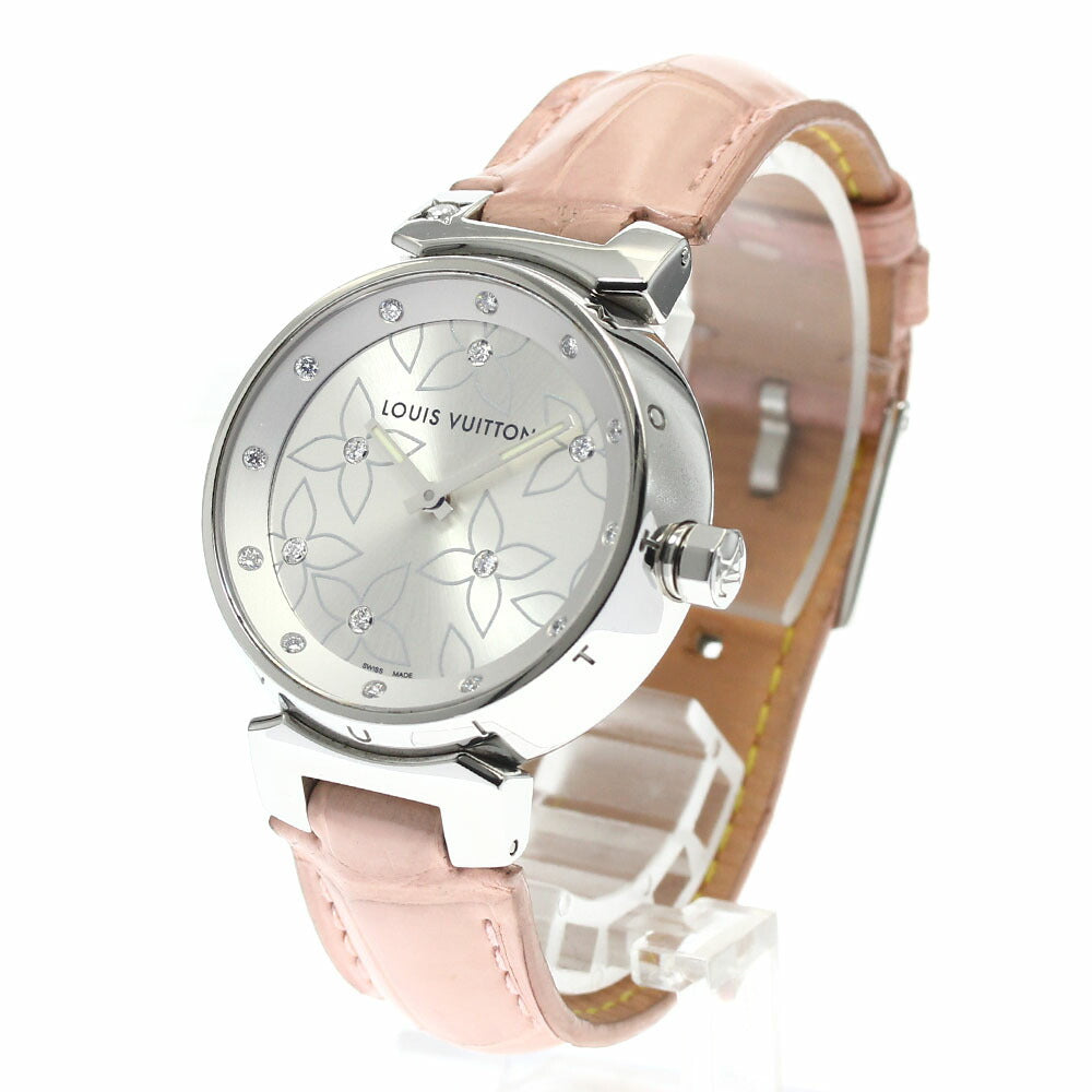 LOUIS VUITTON Q131F Tambour Lovely Diamond 18P Diamond Quartz Women's Watch with Box and Warranty