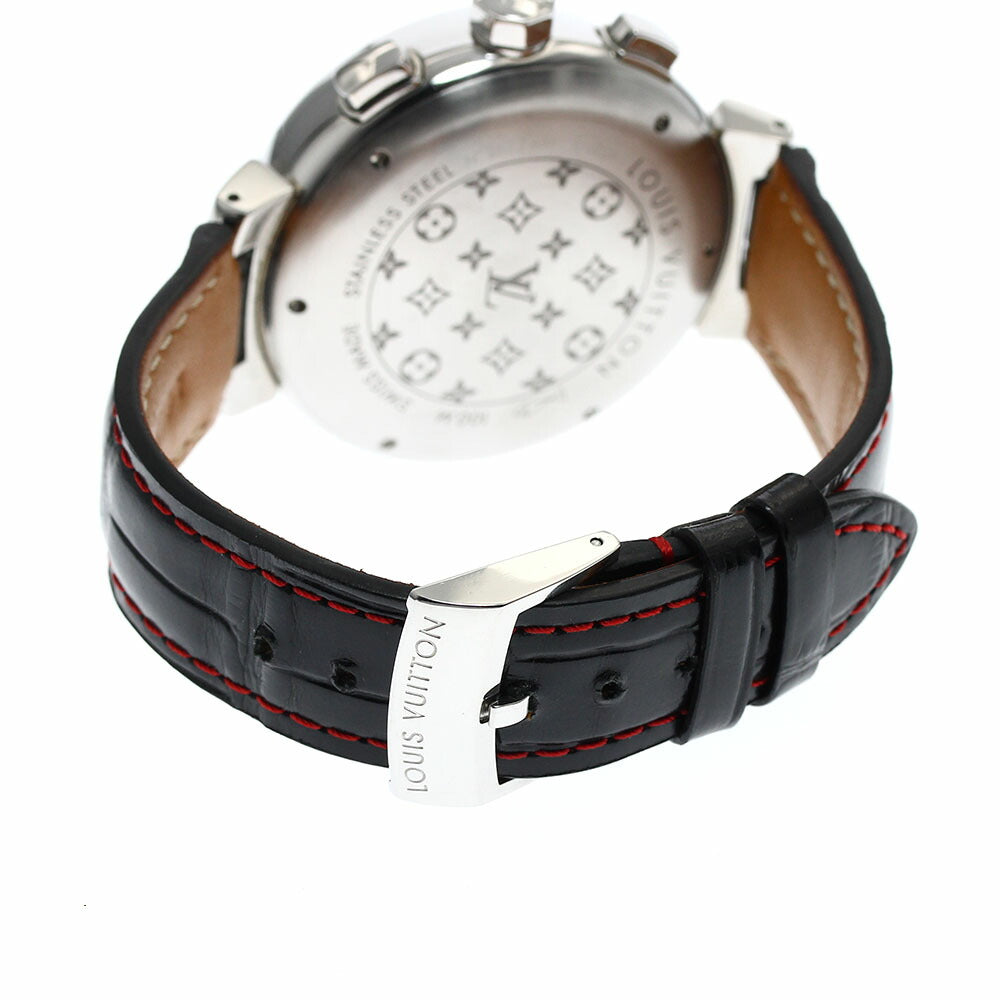 LOUIS VUITTON Q102A Tambour Voyage Chronograph Limited Edition of 688 Pieces Worldwide Automatic Winding Men's Watch with Warranty Card