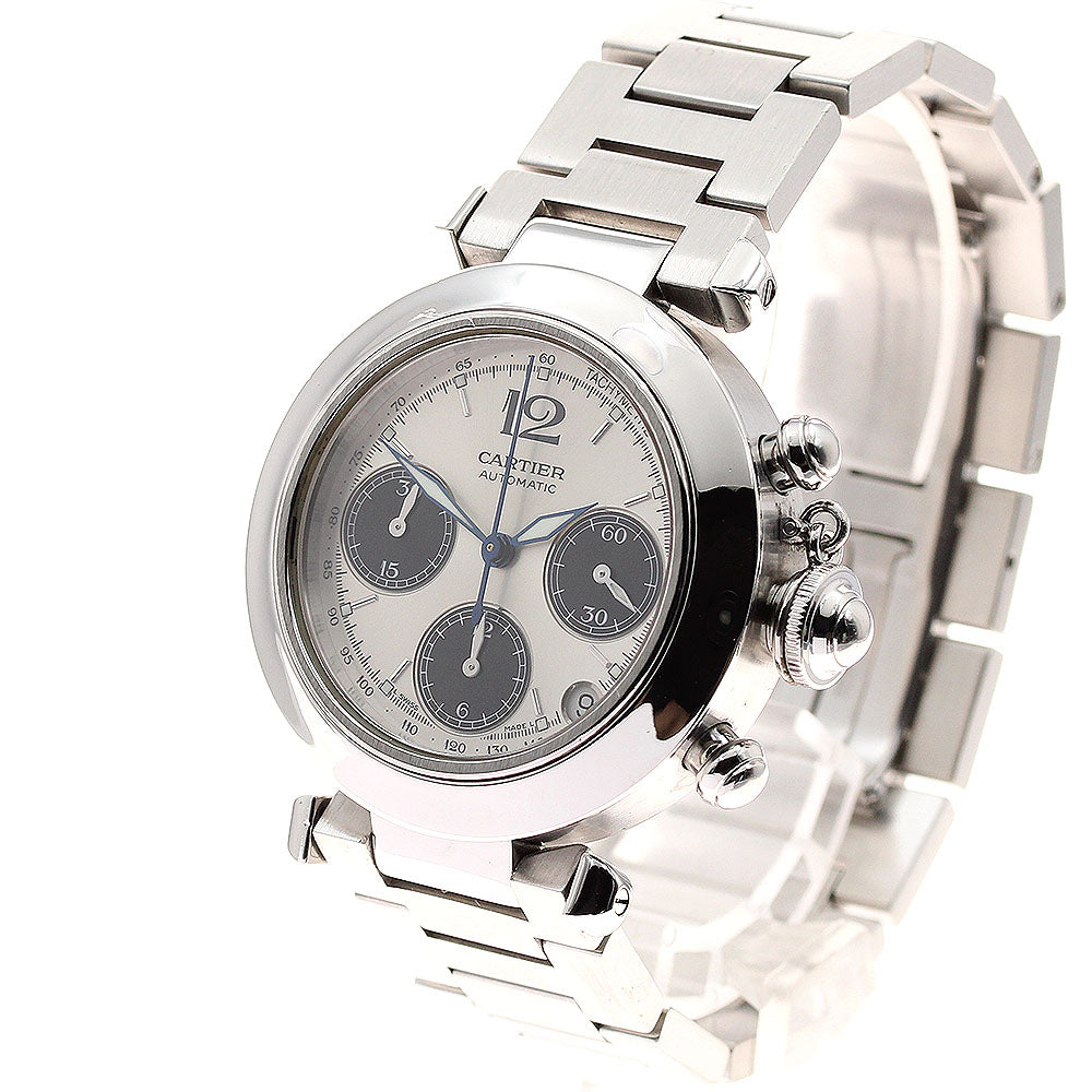 CARTIER W31048M7 Pasha C Chronograph Date Automatic Boys' Watch Good Condition