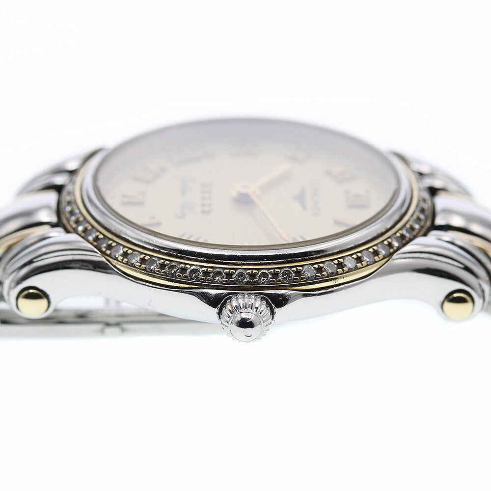 LONGINES L3.107.5 Golden Wing Diamond Bezel Quartz Women's Watch