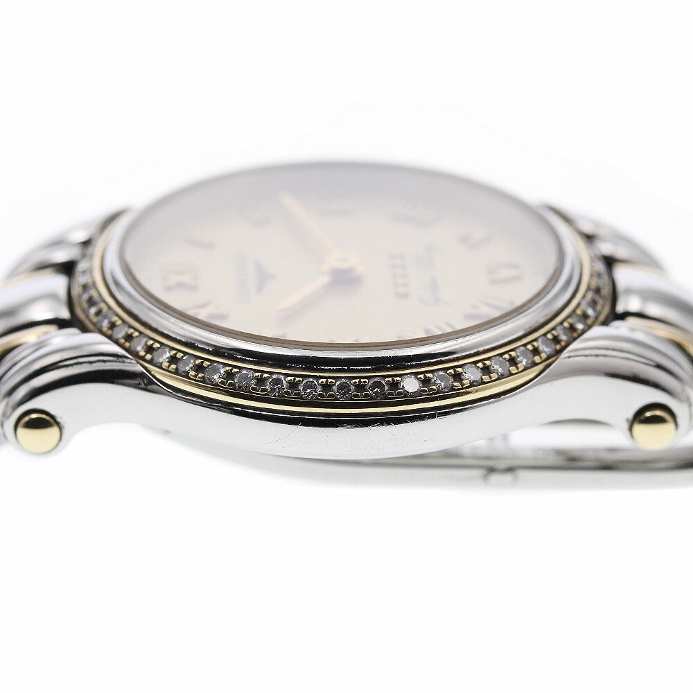 LONGINES L3.107.5 Golden Wing Diamond Bezel Quartz Women's Watch