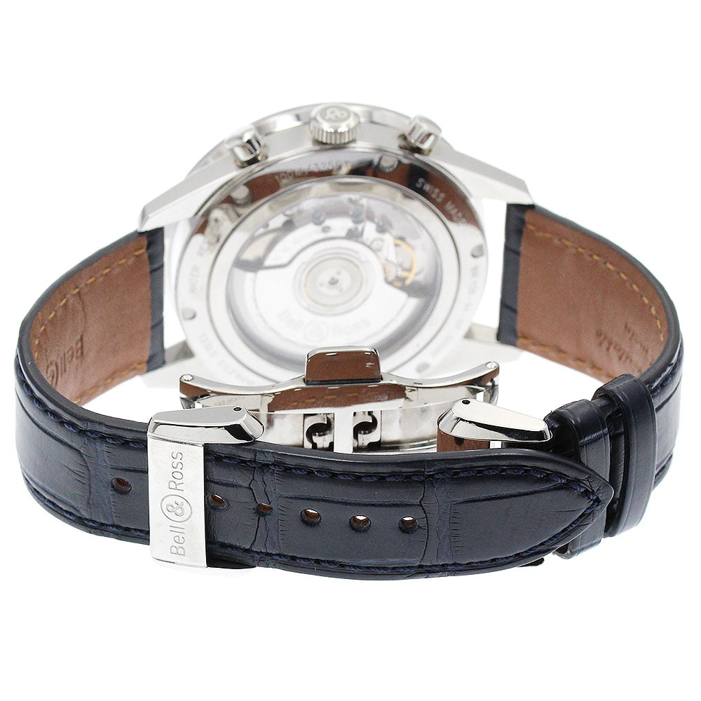 Bell & Ross BRV126-BLU-ST/SCA Aeronavale Date Automatic Men's Watch Excellent Condition