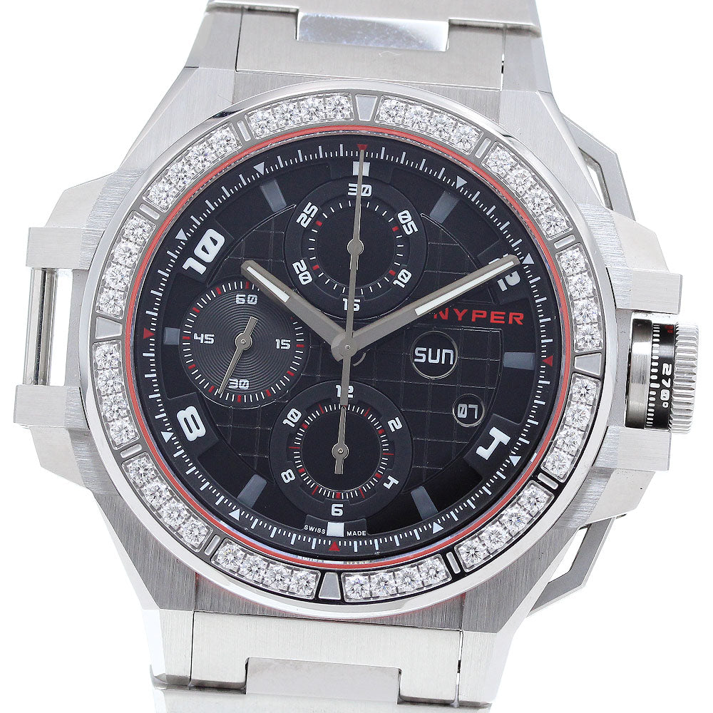 SNYPER 50.100.OM Ironclad 48 Chronograph Diamond Bezel Automatic Men's Watch Excellent Condition with Warranty Card
