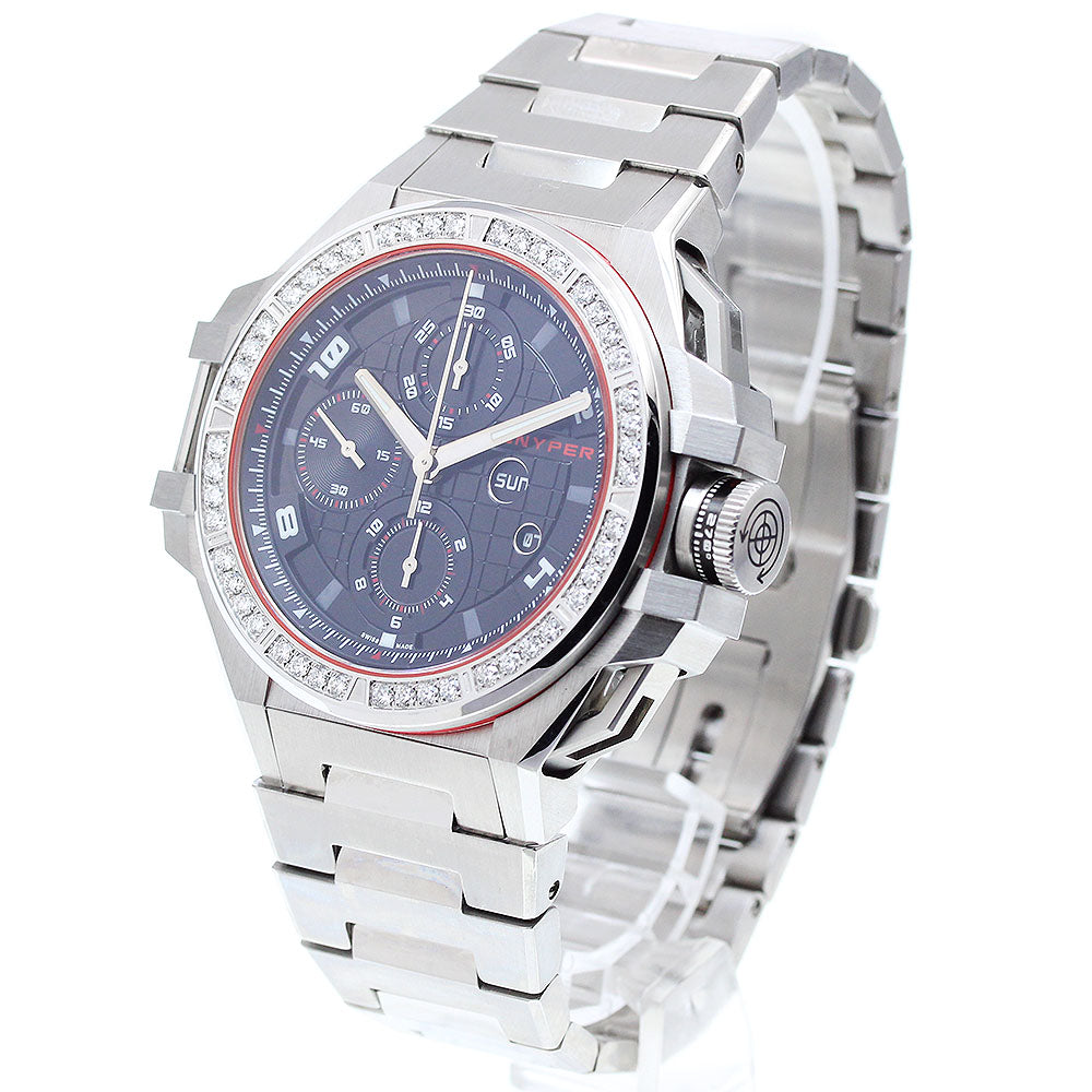 SNYPER 50.100.OM Ironclad 48 Chronograph Diamond Bezel Automatic Men's Watch Excellent Condition with Warranty Card