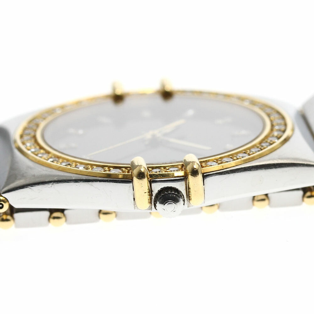OMEGA Constellation Diamond Bezel Full Bar Date Quartz Men's Watch
