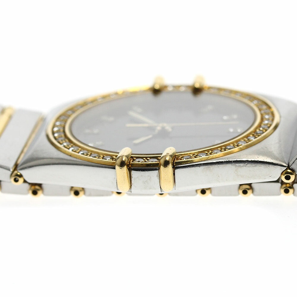OMEGA Constellation Diamond Bezel Full Bar Date Quartz Men's Watch