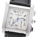 CARTIER W5101455 Tank Francaise XXL Chronoreflex Date Chronograph Quartz Men's Watch (Good Condition)