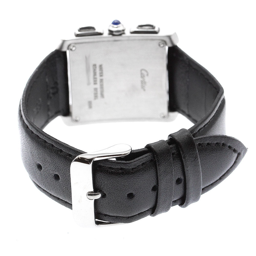 CARTIER W5101455 Tank Francaise XXL Chronoreflex Date Chronograph Quartz Men's Watch (Good Condition)