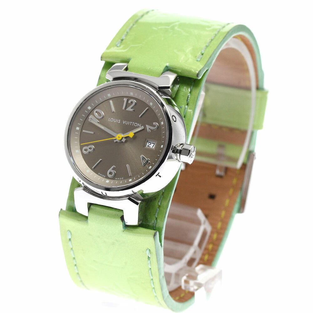 LOUIS VUITTON Q1212 Tambour Date Quartz Ladies Watch with Warranty