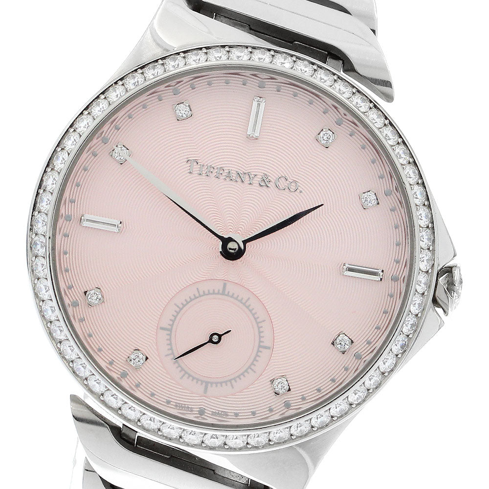 TIFFANY&Co. 60875006 Metro 3-Hand Diamond Bezel Automatic Women's Watch with Warranty Card