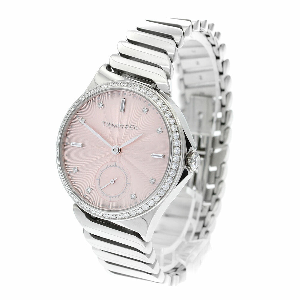 TIFFANY&Co. 60875006 Metro 3-Hand Diamond Bezel Automatic Women's Watch with Warranty Card