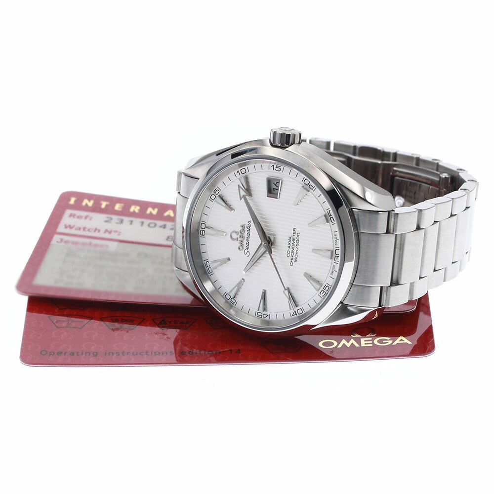 OMEGA 231.10.42.21.02.001 Seamaster Aqua Terra Date Co-Axial Automatic Men's Watch with Warranty Card