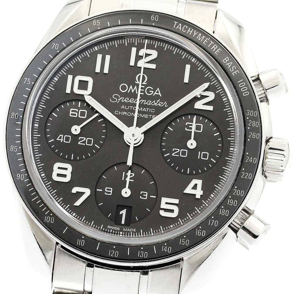 OMEGA 324.30.38.40.06.001 Speedmaster Date Chronograph Automatic Ladies' Watch (Good Condition)