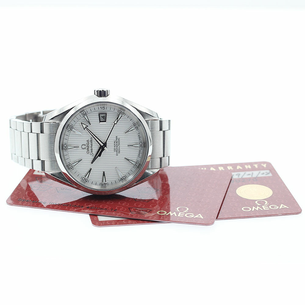 OMEGA 231.10.42.21.02.001 Seamaster Aqua Terra Date Co-Axial Automatic Men's Watch with Warranty Card