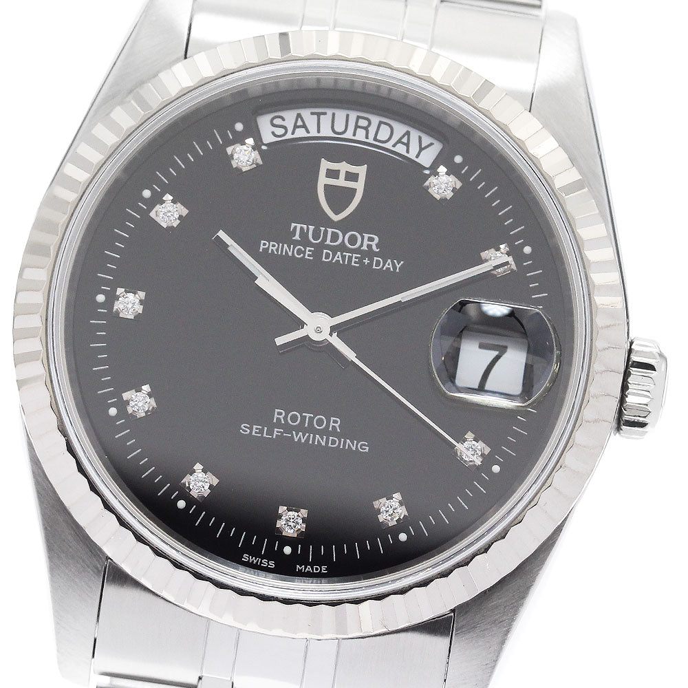 TUDOR 76214 Prince Date-Day WG Bezel 10P Diamond Automatic Men's Watch