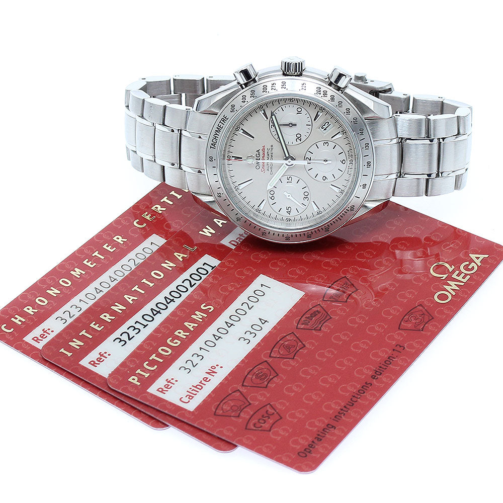OMEGA 323.10.40.40.02.001 Speedmaster Date Chronograph Automatic Men's Watch with Warranty Card