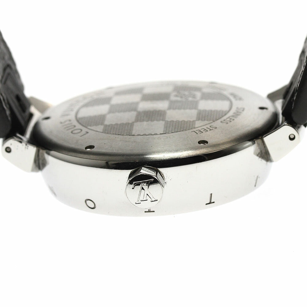 LOUIS VUITTON QA073 Tambour Damier Graphite Quartz Men's Watch